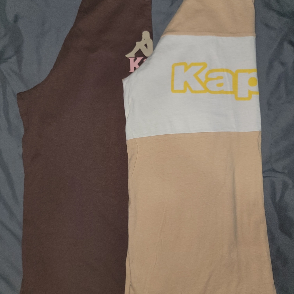 Kappa Brown T-shirts, Set Of 2, Large